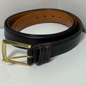 Trafalgar Size 42 Hand Made in USA Soft Glove Genuine Leather Brass Buckle Belt